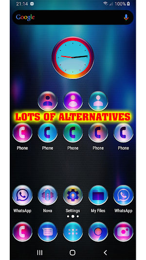 Colorful Glass Pix UI Icon Pack Free Screenshot 2