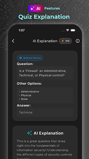 Cybersecurity Quiz App Screenshot 1