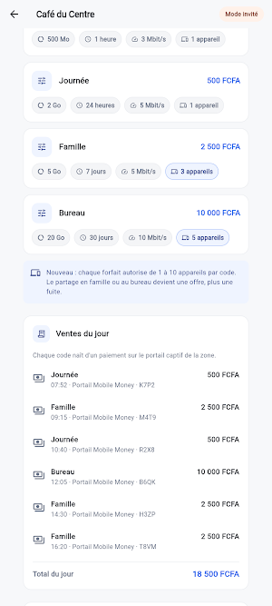 WiNet : Gérer une Wifi Zone Screenshot 2