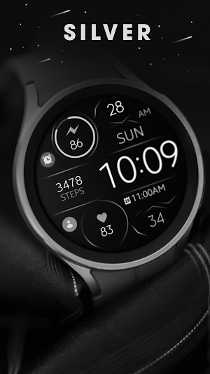 Digital Black v3 watch face Screenshot 2