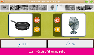 Rhyming - Montessori Pre-Language Exercises Screenshot 0