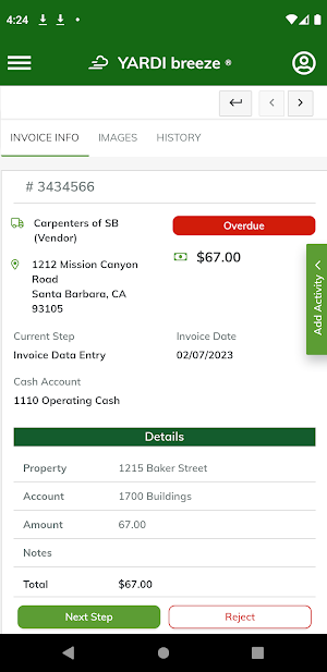 Yardi Breeze App Screenshot 2