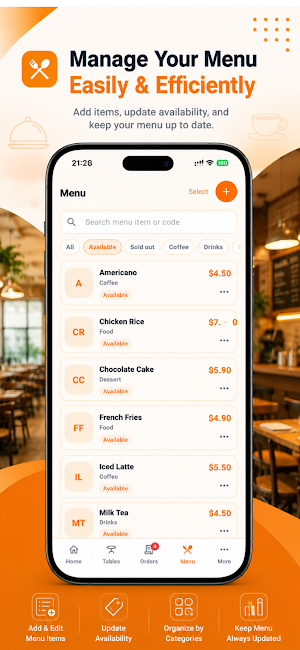 OrderPad: Restaurant Orders Screenshot 1