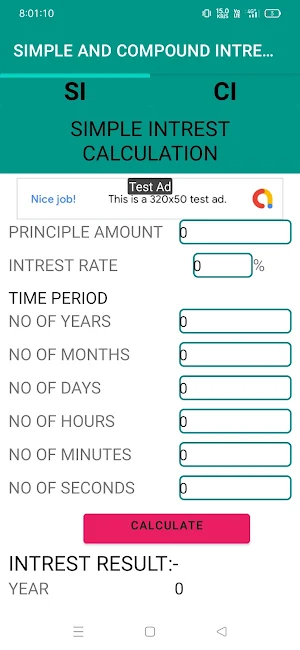 SIMPLE & COMPOUND INTREST Screenshot 1