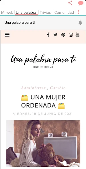 Mi blog Mujer MVFPF Screenshot 1
