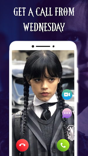 Wednesday Addams Fake Call Screenshot 0