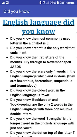 Did you know Screenshot 0
