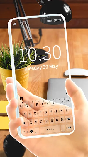 Transparent Business Keyboard Background Screenshot 0