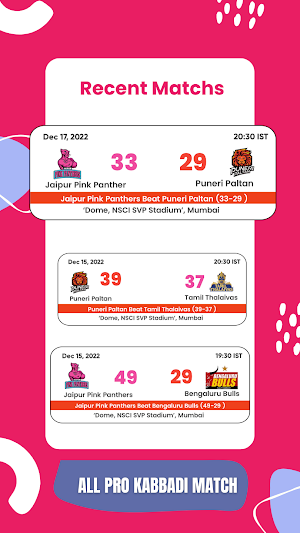 Pro Kabaddi 2023: Live Scores Screenshot 1