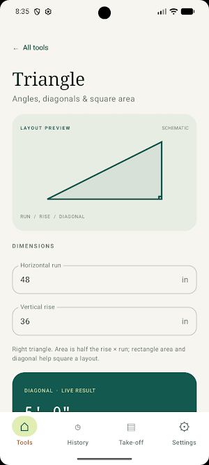 feet inch calculator Screenshot 2