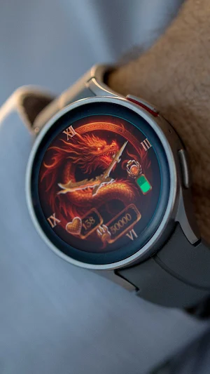 A021 Golden Dragon Watch Face Screenshot 3