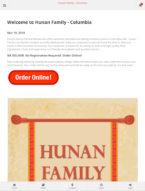 Hunan Family Columbia Online Ordering Screenshot 3
