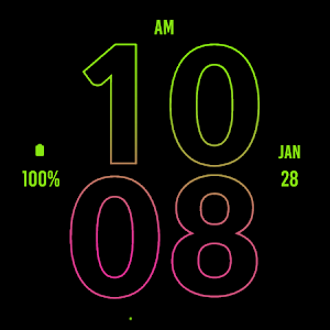 Green Pink LE Watch Face Screenshot 3