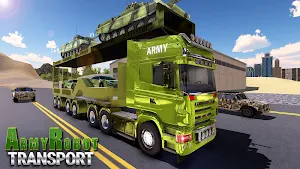 US Army Tank Robot Transform Cargo Plane Transport Screenshot 1