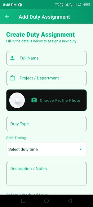 Duty Roster Management Screenshot 0