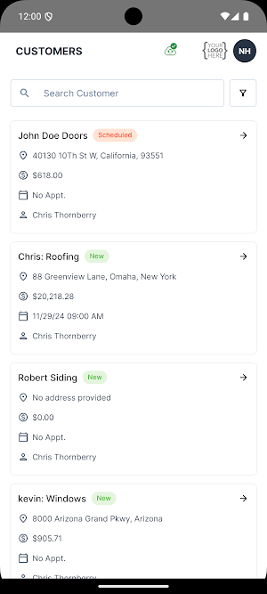 One Click Contractor Screenshot 1