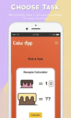 Cake App Calculator Screenshot 0