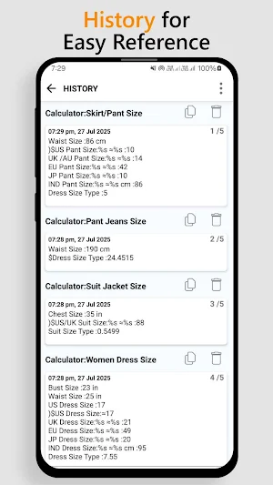 Global Clothing Size Converter Screenshot 3
