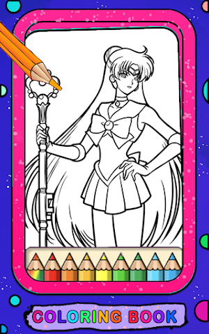 Sailor Moon Coloring Book Game Screenshot 2