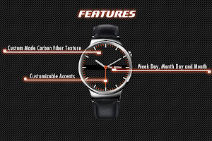 Carbon Fiber Dark Watch Face Screenshot 1