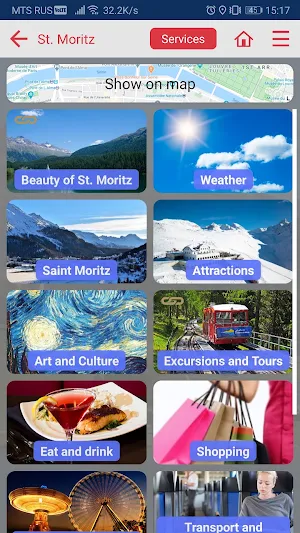 St. Moritz map offline guide tourist navigation Screenshot 1