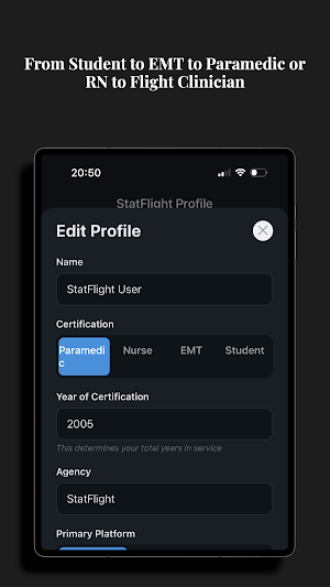 StatFlight Mission Log Screenshot 3