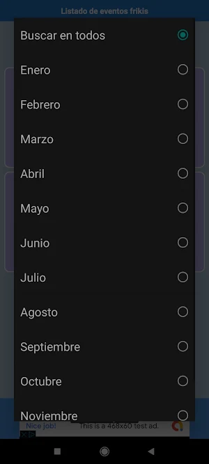 Lista de eventos frikis Screenshot 2
