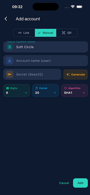 SOFT Authenticator Screenshot 2