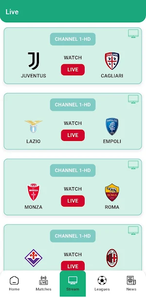 Live Football TV HD Streaming Screenshot 2