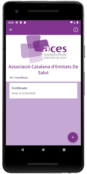 Certificats ACES Screenshot 3