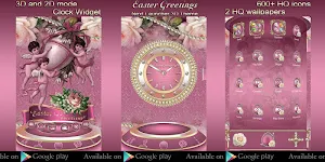 Easter Greetings Clock Widget Screenshot 3