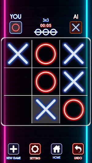 Tic Tac Glow - 2 Player Game Screenshot 3