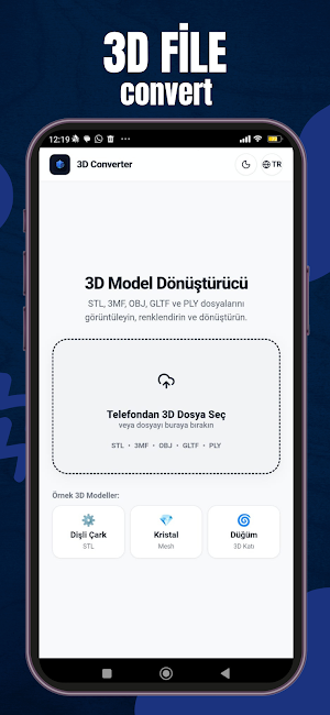 3D File Converter: STL & 3MF Screenshot 0