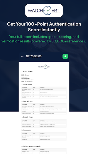 WatchCert: Watch Authenticator Screenshot 1