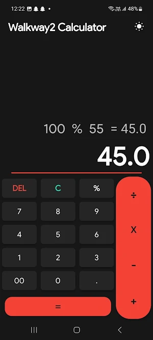Walkway 2Calculator Screenshot 1