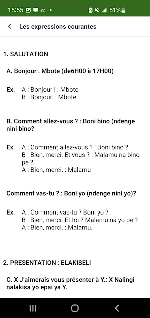 Conjugaison Française Lingala Screenshot 1