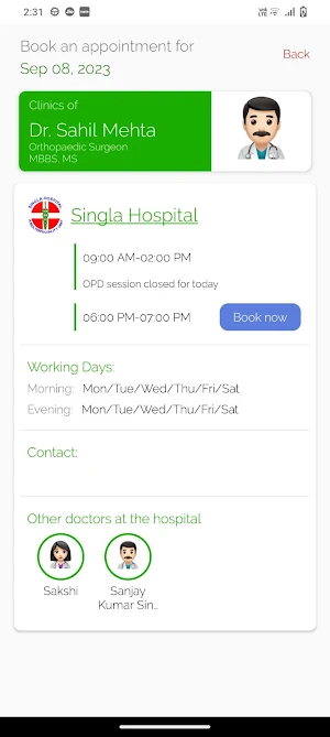 Singla Hospital Screenshot 2