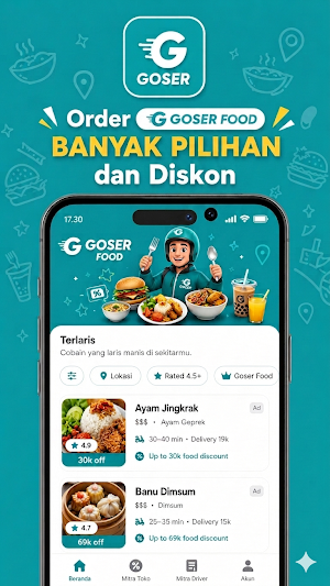 Goser - Transportasi & Food Screenshot 2