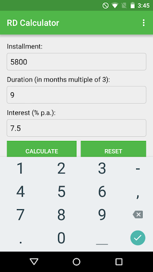 Recurring Deposit Calculator Screenshot 1