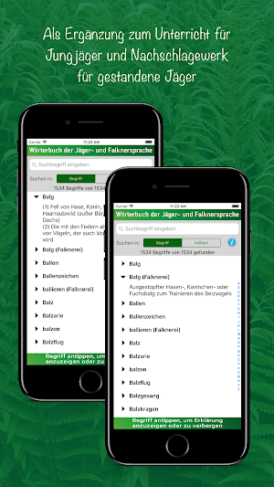 Wörterbuch Jägersprache Screenshot 3