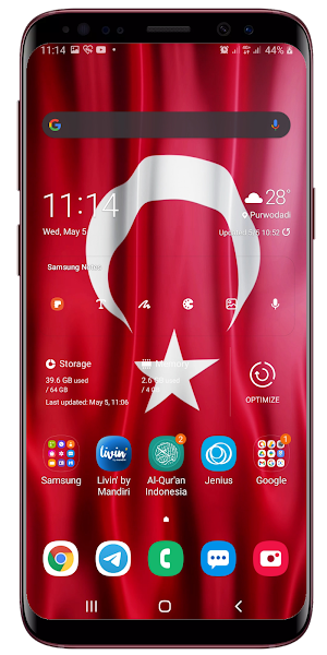 Turkey Flag Live Wallpaper Screenshot 2