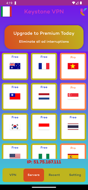Keystone VPN: Essential Secure Screenshot 3