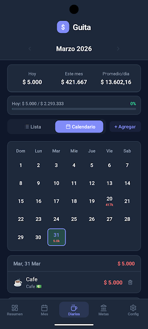 Guita: Gastos, Cuotas y Ahorro screenshot 5