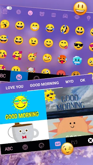 Purple Aesthetic Keyboard Background Screenshot 3
