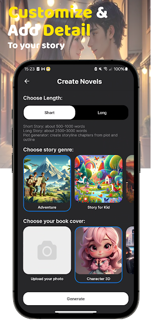 AI Story Generator Novel Maker Screenshot 2