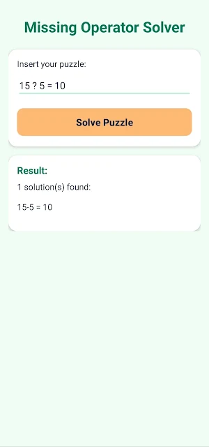 Missing Operator Calculator Screenshot 2