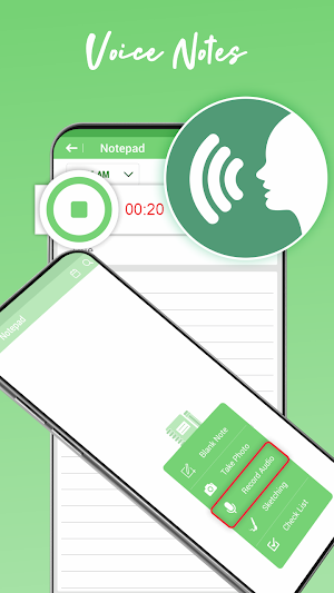 Notepad Notes Todo List:  Voice Memo & Calendar Screenshot 1