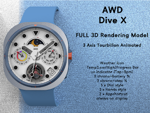 AWD DIVE X Analog Watch Screenshot 1