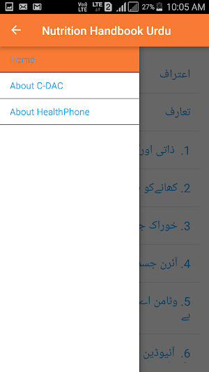 Nutrition Urdu HealthPhone Screenshot 2