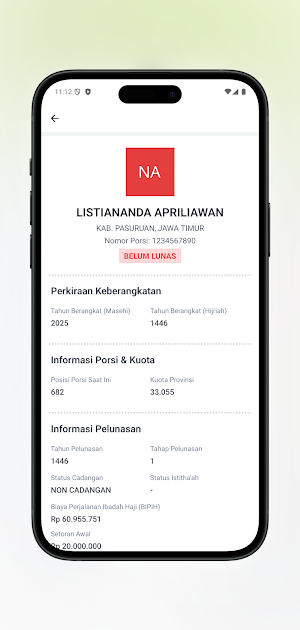 Info Haji: Cek Nomor Porsi Screenshot 1